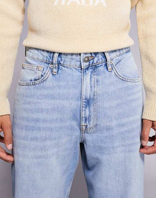River Island baggy jeans in mid blue, 4 of 5