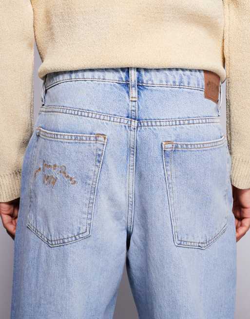 River Island baggy jeans in mid blue, 5 of 5