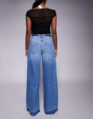 River Island Baggy Jeans In Blue