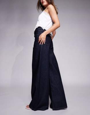 RIVER ISLAND BAGGY WIDE LEG JEANS 