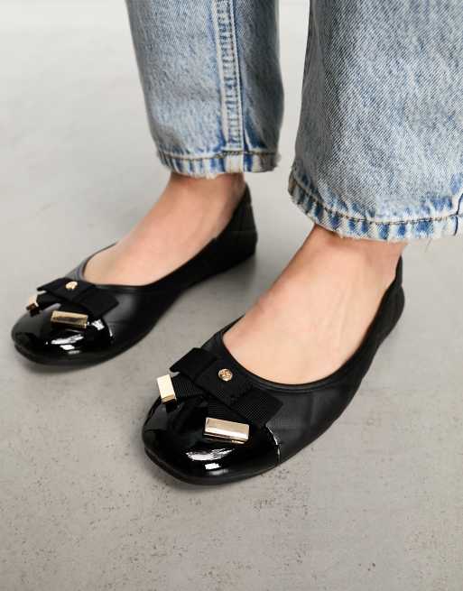 River Island ballerina pump in black | ASOS