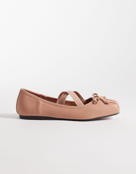 River Island - Ballerines plates à bout carré - Rose - view 1
