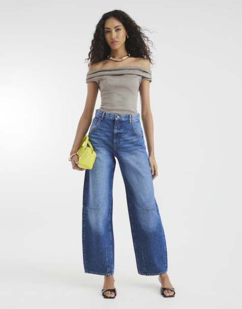 River Island Balloon leg jeans in denim - medium - view 1