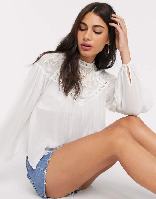 river island embellished blouse