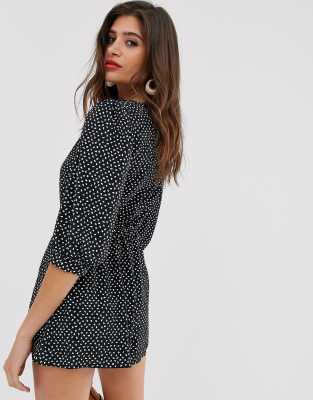 river island spot playsuit