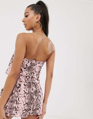 river island snakeskin playsuit