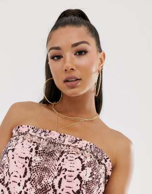 river island snakeskin playsuit