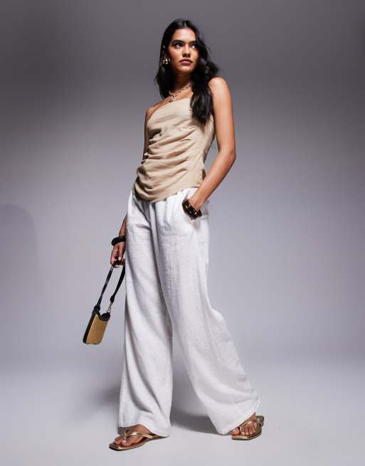 River Island - Bandeautop van linnenmix in gebroken wit, 4 van 4