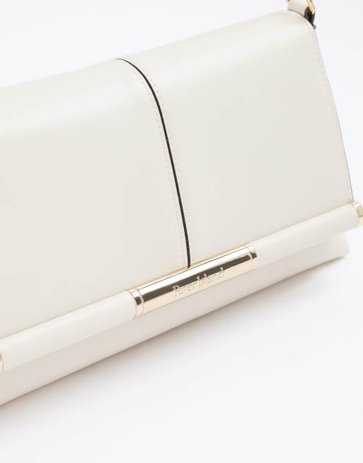 River Island Bar front clutch bag in cream, 3 of 4