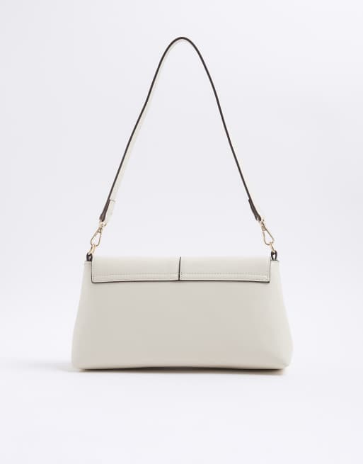 River Island Bar front clutch bag in cream, 4 of 4