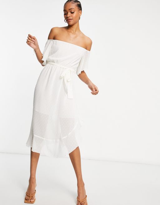 River island sale white bardot dress