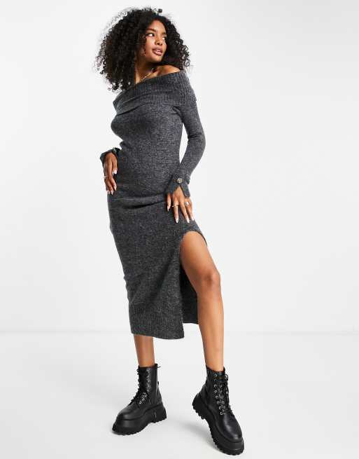 Grey bardot shop jumper dress