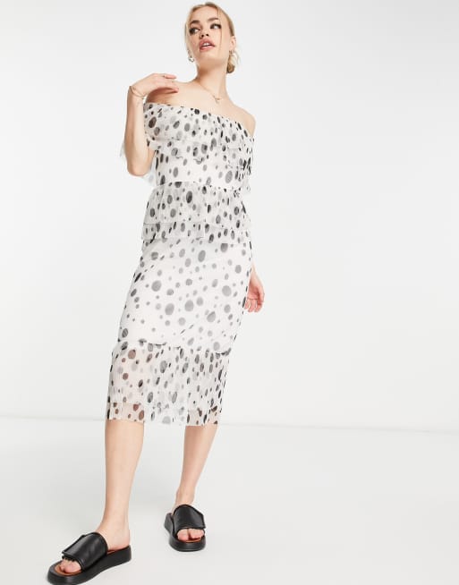 Topshop spot outlet bardot dress