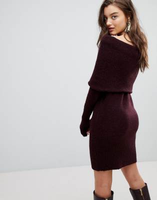 bardot sweater dress