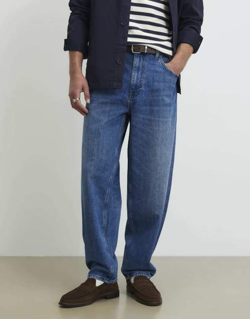 River Island Barrel jeans in denim - dark, 3 of 4