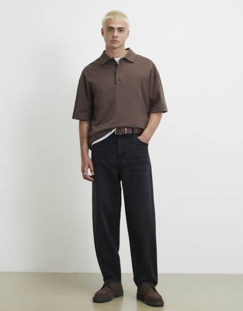 River Island Barrel leg jeans in black - view 1