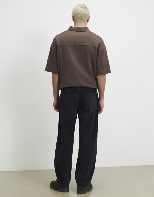 River Island Barrel leg jeans in black, 2 of 4