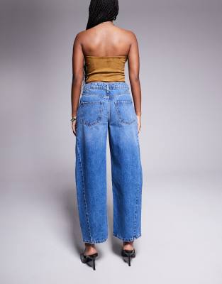 RIVER ISLAND BARREL LEG JEANS 