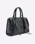 [River Island] River Island bashed medium tote bag in black One Size BLACK