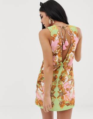 beach print dress
