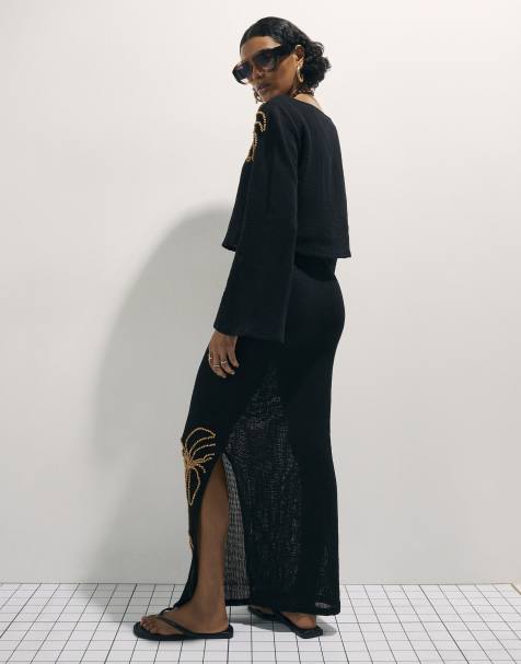 River Island Beaded knit top and maxi skirt - view 1
