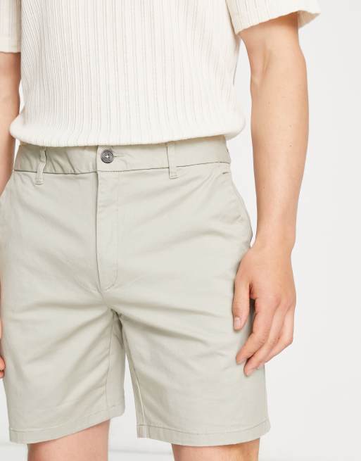 River Island – Beige chinosshorts med extra smal passform