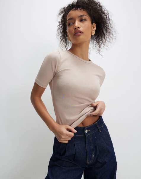 River Island & beige fitted t-shirt multipack in white