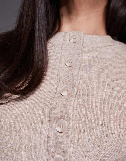 River Island – Beige kofta med rundad nederkant, 4 av 4