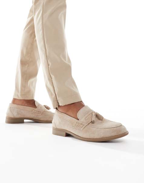 River Island - Beige loafers i imiteret ruskind med kvaster - view 1