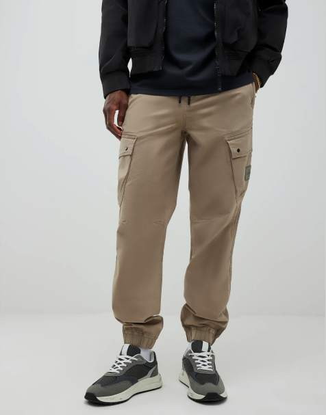River Island Beige regular fit cargo trousers in stone - light