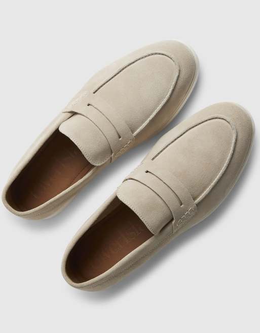 River Island Beige suede loafers in stone, 2 of 4