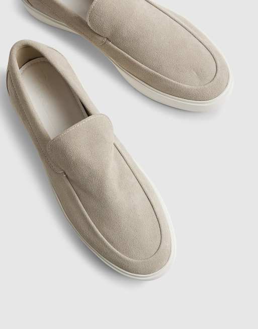 River Island Beige suede loafers in stone , 3 of 4