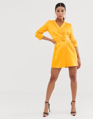 river island orange dress
