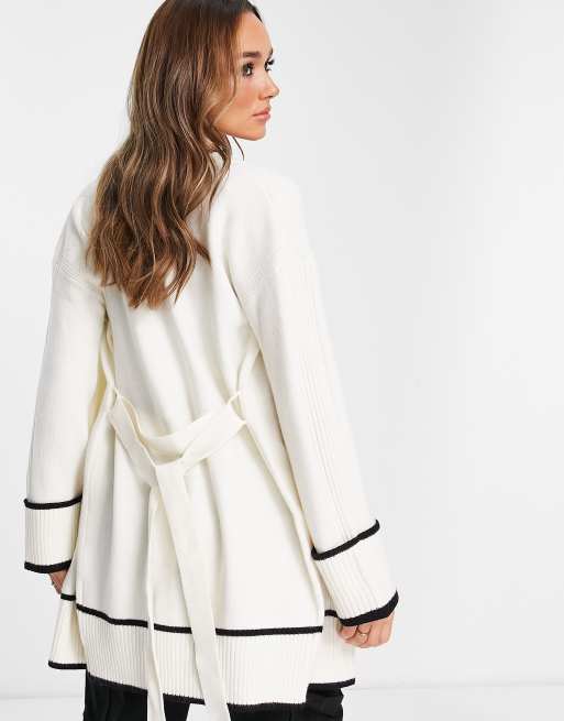 Cream clearance belted cardigan