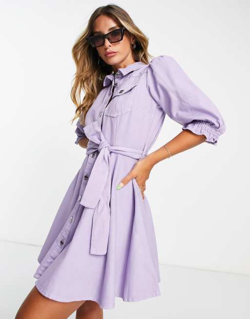 Purple store denim dress