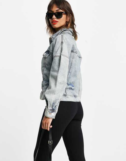 Black peplum outlet jacket river island