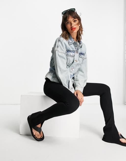 River island peplum hotsell denim jacket