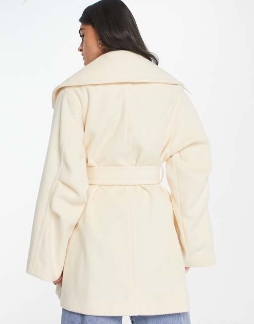 Short store cream coat