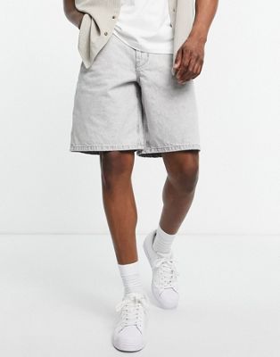 River Island bermuda denim shorts in grey - ASOS Price Checker