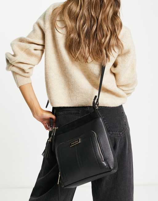 River Island - Besace avec poche zippée - Noir, 3 de 4