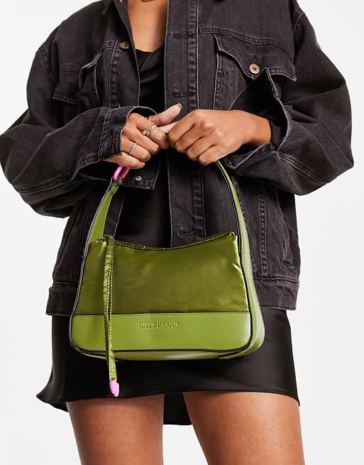 River Island – Beuteltasche in Grün