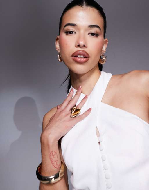 River Island – Biała kamizelka z dekoltem typu halter , 3 z 4