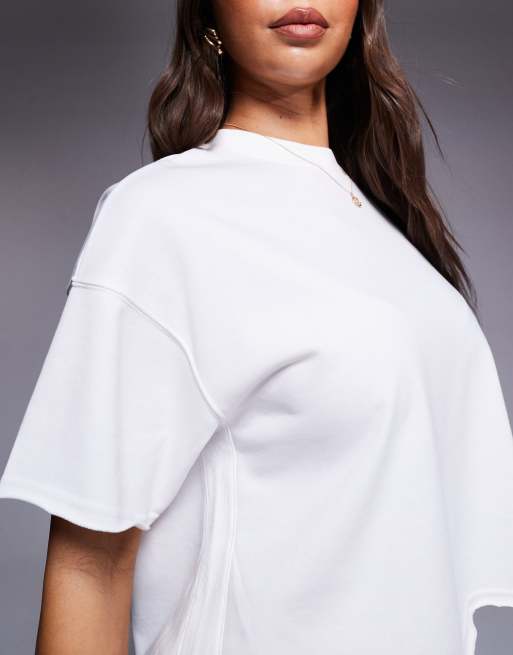 River Island – Biały dżersejowy T-shirt, część zestawu, 3 z 4