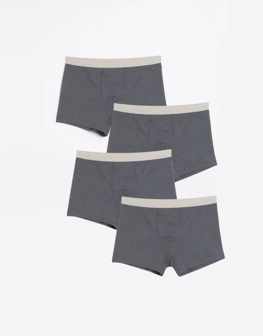 River Island big & tall 4 pack briefs in gray