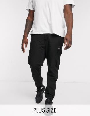 big and tall black cargo pants