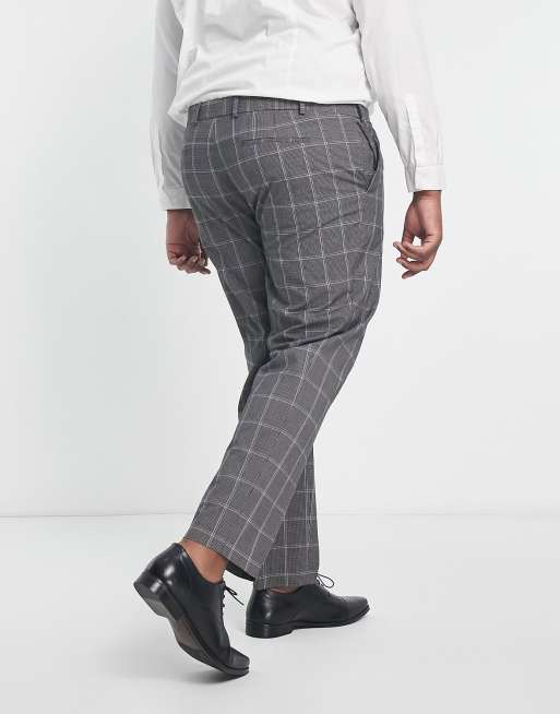 Mens big and 2025 tall grey dress pants