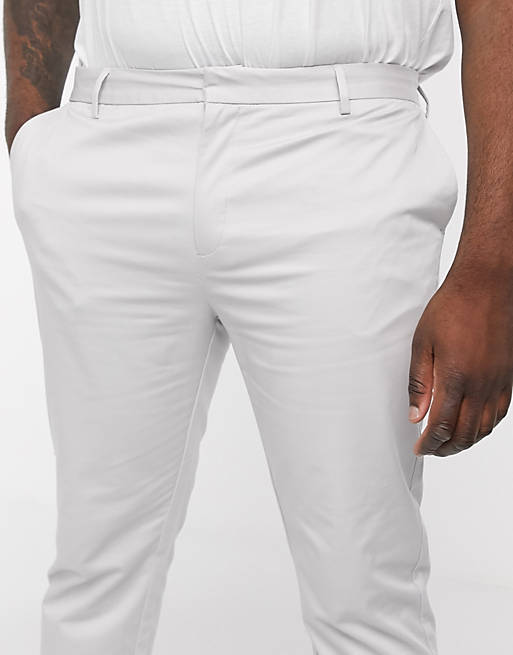Trousers & Chinos River Island Big & Tall chino in stone 