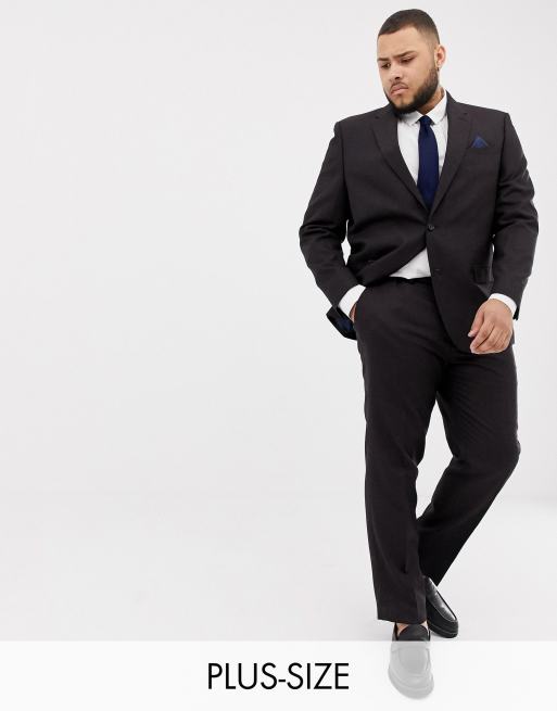 River Island – Big & Tall – Enger Anzug aus Wollmischung in Dunkelpurpur, 2 von 2