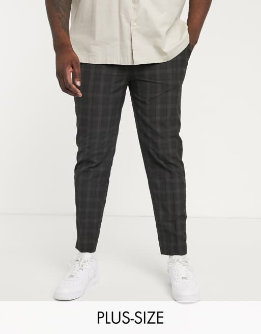 River Island – Big & Tall – Grå finbyxor i extra smal passform