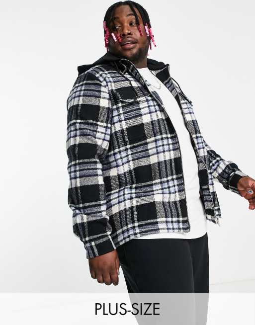 Hooded discount check shirt